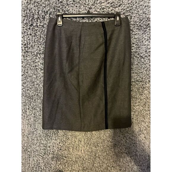 Nine & Co Women's Petite 8 Gray Pencil Skirt Knee Length - Picture 8 of 8